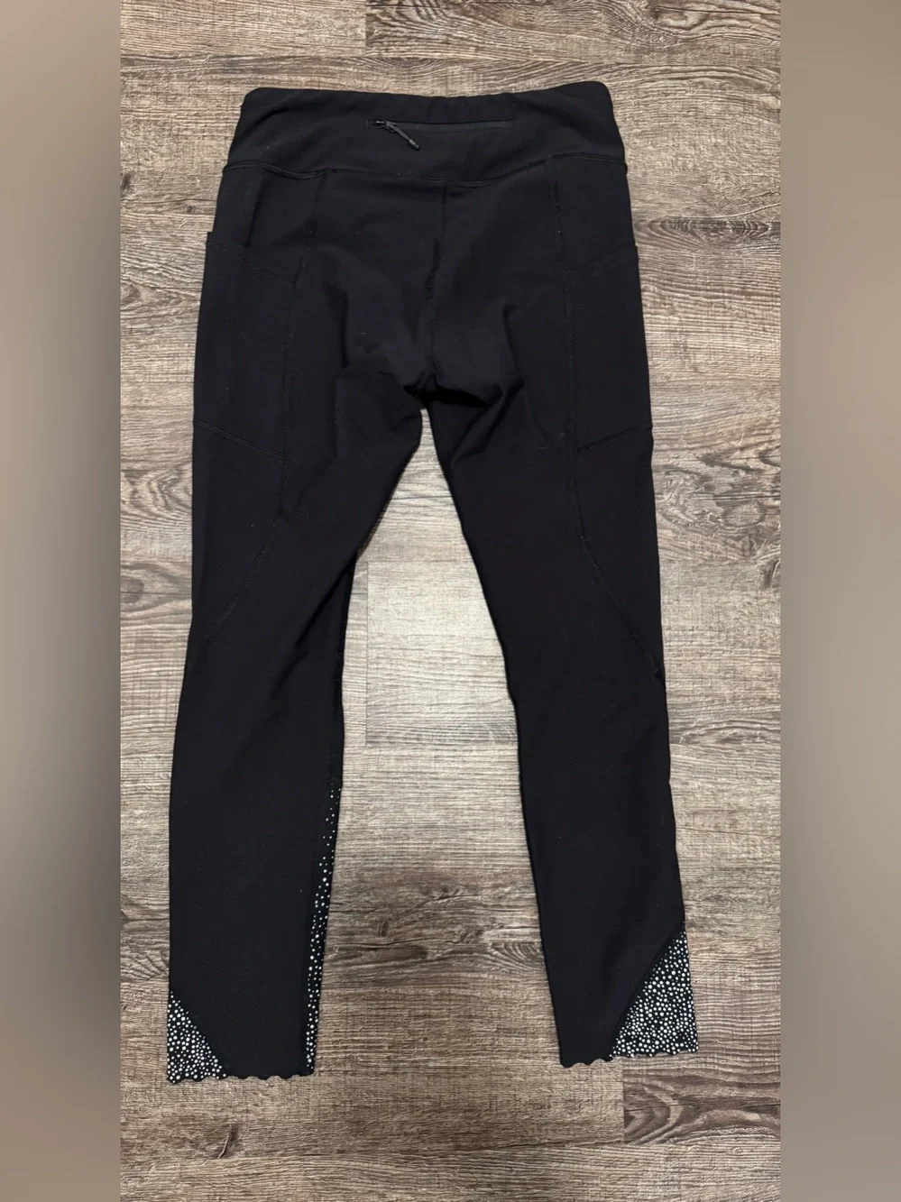 lululemon athletica Black Leggings with Silver Dot Accent